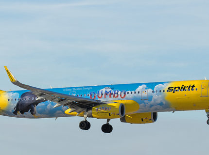 SPIRIT Airbus A321 with Dumbo livery